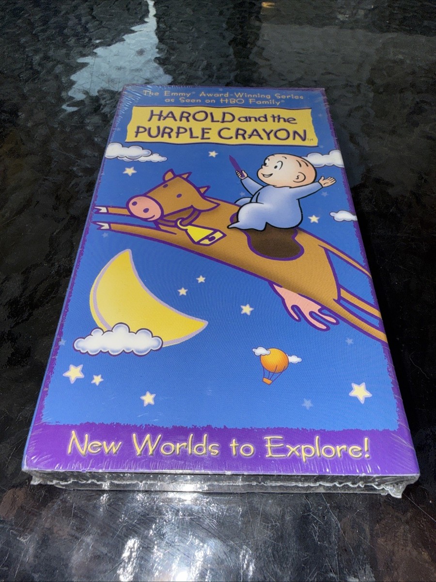 Harold and the Purple Crayon New Worlds to Explore VHS Tape 2004