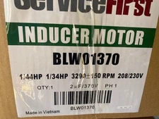Trane BLW01370 Blower/Motor Assembly, Inducer (NEW)