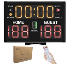 Electronic Basketball Scoreboard w/ Buzzer Digital Scoreboard. Portable.