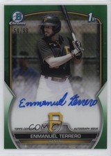 2023 Bowman Chrome Prospect Green Refractor 54/99 Enmanuel Terrero Auto 2s2
