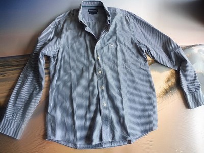 Basefield Fine Poplin Hemd L  41 / 42 Sports Langarm gestreift