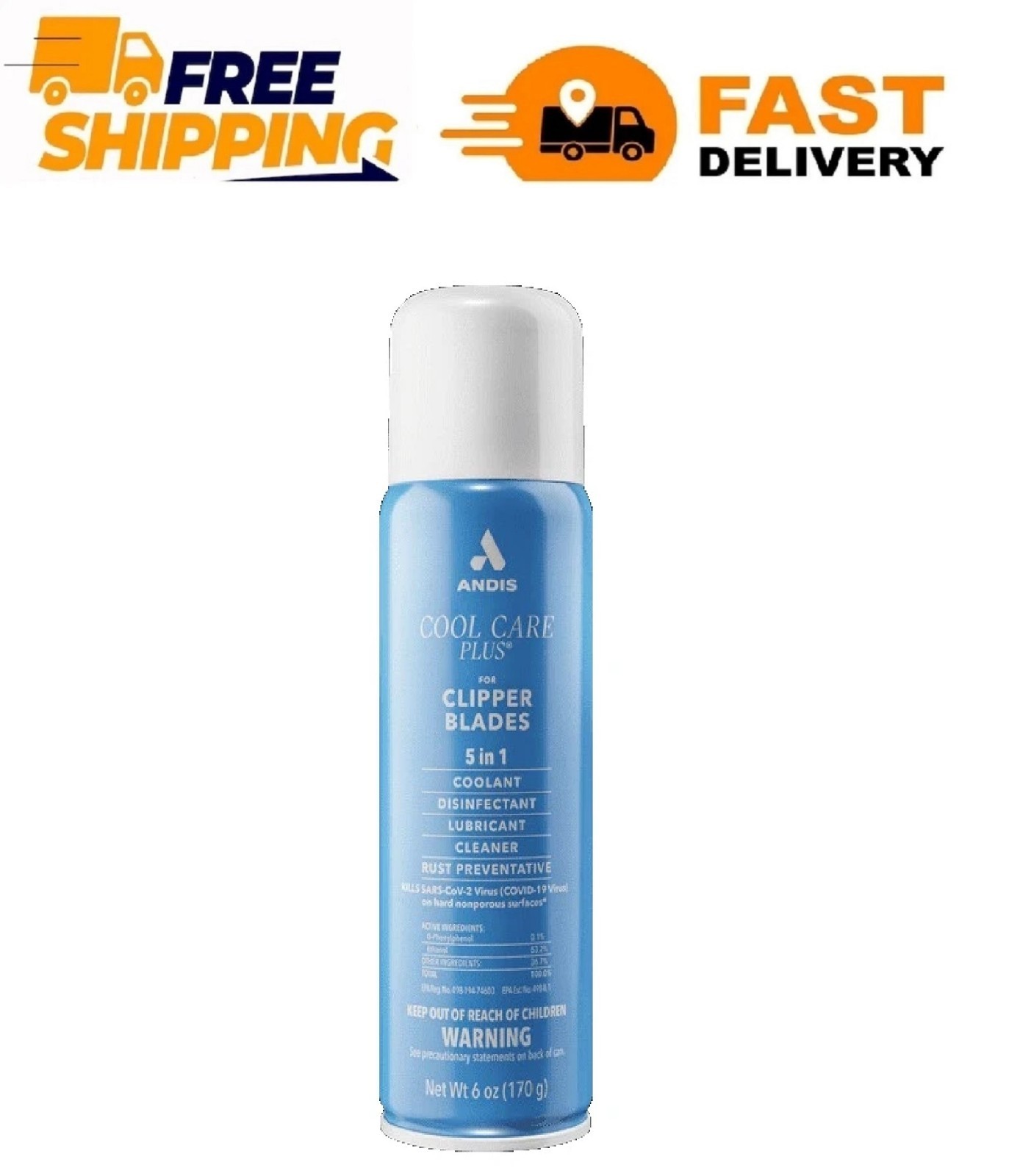 Andis Cool Care Plus 5 in 1 Spray For Clipper Trimmer Blades