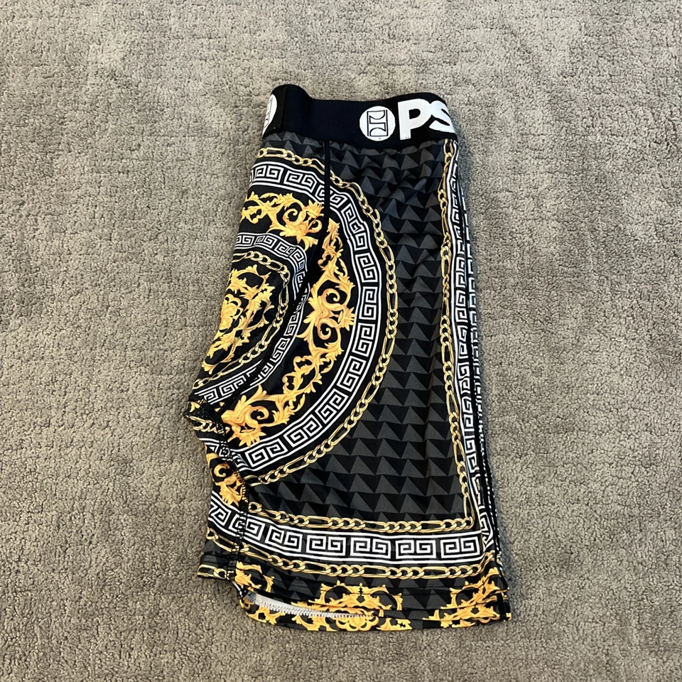 Calzoncillos boxer PSD de rendimiento mediano M ropa interior negro y dorado leopardo nuevos Foto 2 de 4