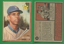 1962 Topps Baseball ~~~ PHIL ORTEGA ~~~ No. 69 ~~~ FREE S/H