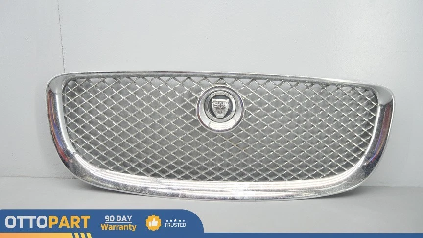 2010-2015 Jaguar XJ X351 grade dianteira parachoque cromada com logotipo OEM AW938B271 - Imagem 3 de 4