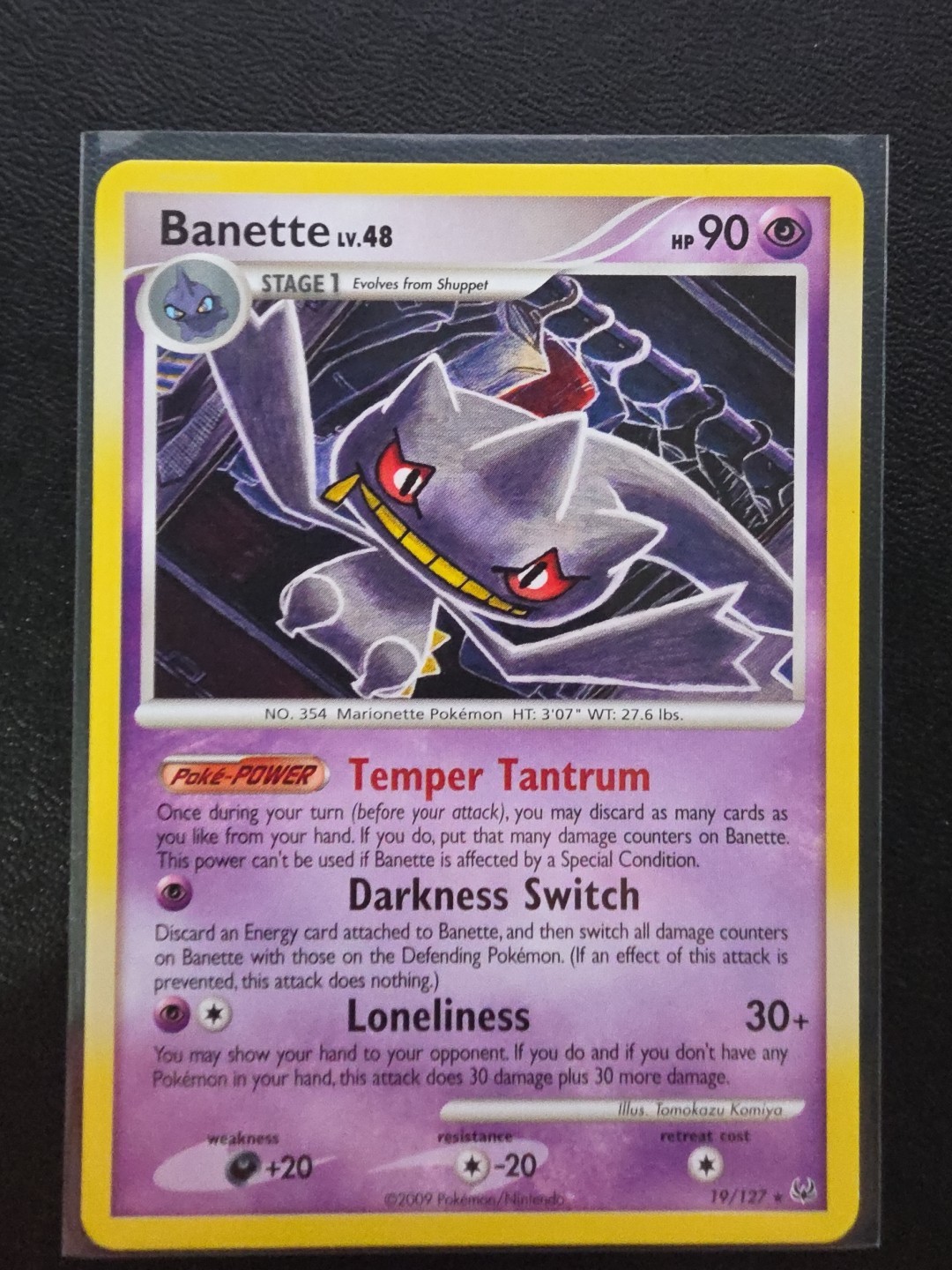 Pokémon TCG 2009 Banette Platinum 19/127 Rare Card Mint Condition