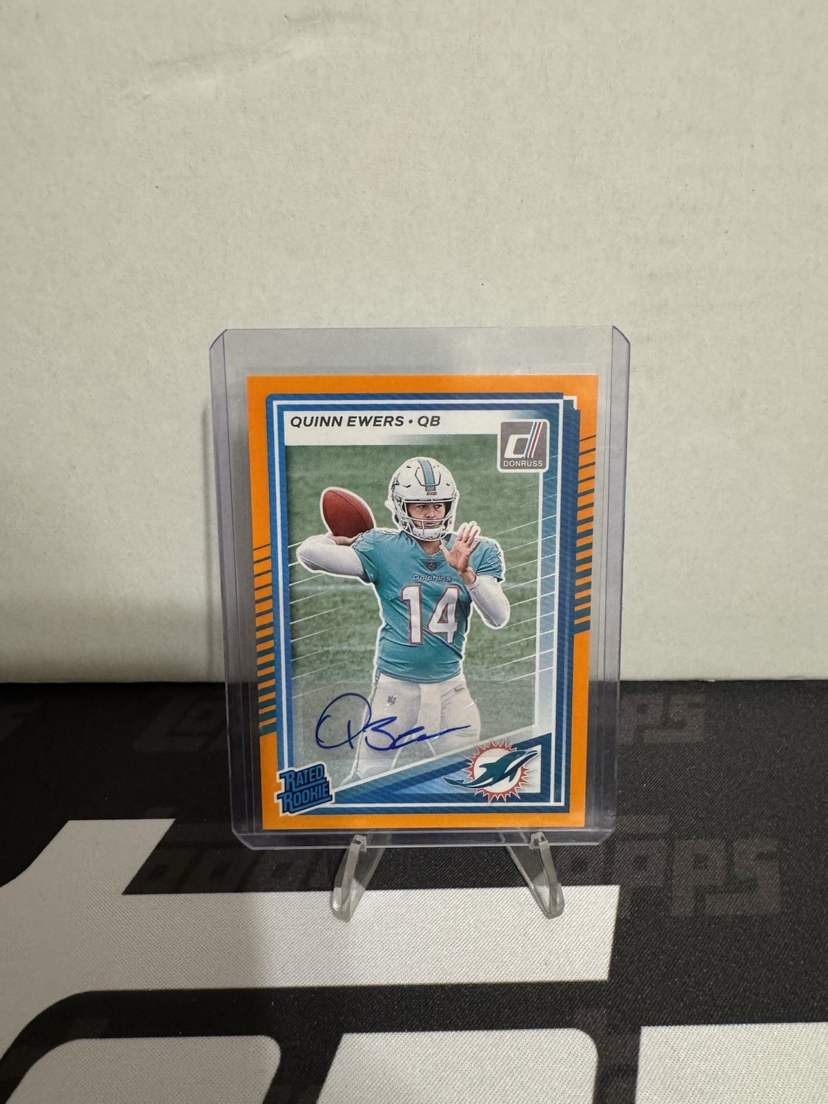 2025 Panini Donruss - Rated Rookie Quinn Ewers #342 Orange Autographs (AU, RC)