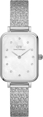 DANIEL WELLINGTON Quadro Quartz Analog Unisex Adults Silver-Band Wristwat[ZN65G]