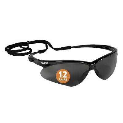   V30 Nemesis  Safety Glasses (22475), with Anti-Fog Coating, Smoke Lenses, B...