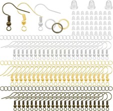 Hypoallergenic Earring Hooks, 900 Pcs Earring Making Supplies kit jump rings,