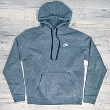 Nike Sweatshirt Womens M Medium Gray Pull-Over Hoodie/Hoody Shirt