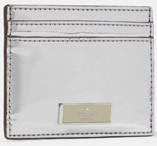 Kate Spade Bridget Mirror Metallic Small Slim Cardholder Wallet KM559 NWT 89