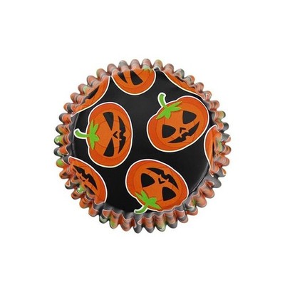 Cupcake Förmchen Muffin Brötchen Fee Kuchen Backförmchen Folie Halloween Kürbisse 30