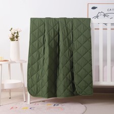 39x47 inch Olive Toddler Comforter Microfiber Down Alternative Quilted