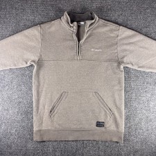 Columbia Sportswear 1/4 Zip Up Pullover Sweater Gray Men s Size L Long Sleeve