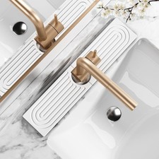 Stone Faucet Mat for Kitchen Sink - Quick Dry Diatomite Sink Splash Guard, Preve