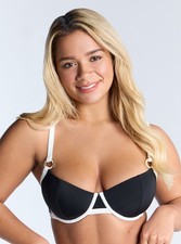Image of Boux Avenue Balconette Bikini Top Mambo Women's Padded Ribbed Ladies Swimwear