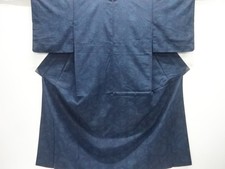 7625368: JAPANESE KIMONO / TSUMUGI / WOVEN KIKKO PATTERN