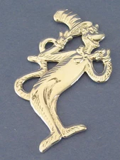 Cat in the Hat Dr Seuss Christmas Tree Ornament Silvertone Metal Bow Tie