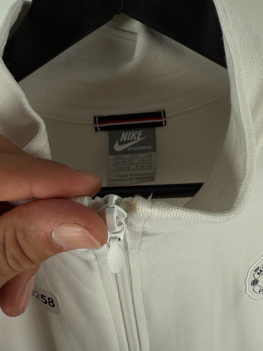 Nike Mens Manchester United Football Soccer Track Jacket White Sz