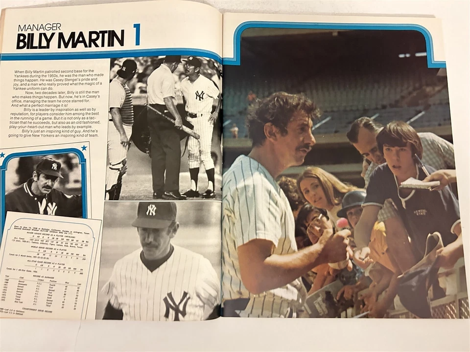 1976 NEW YORK YANKEES Yearbook THURMAN MUNSON Catfish HUNTER Nettles WHITE Lyle - Image 3 of 4