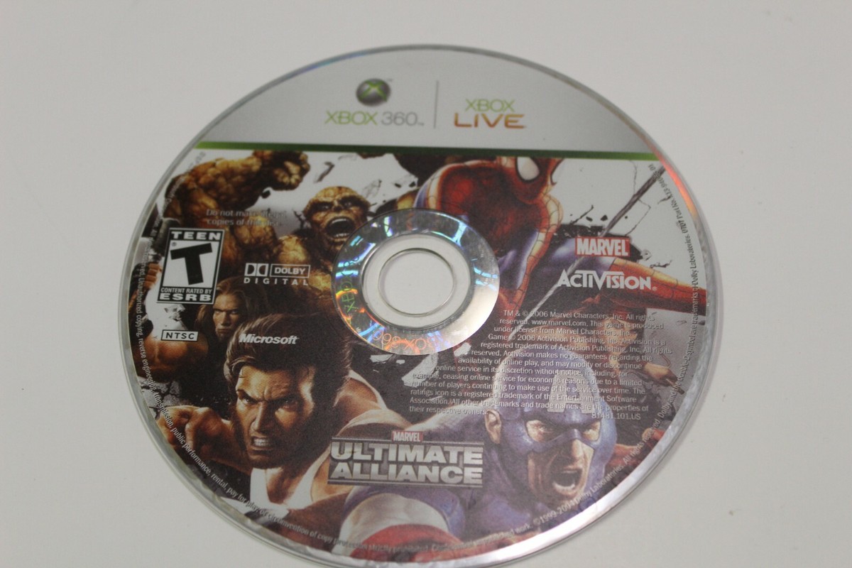 Marvel Ultimate Alliance (Xbox 360, 2006) DISC ONLY