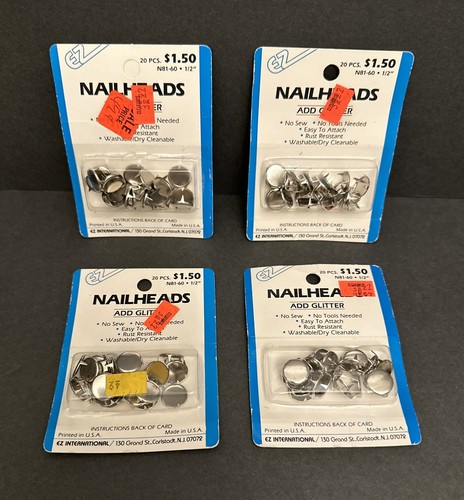 Vintage Nailhead Sets to Add Glitter Without Sewing 10 Sets Made in USA Bonus - Picture 8 of 22