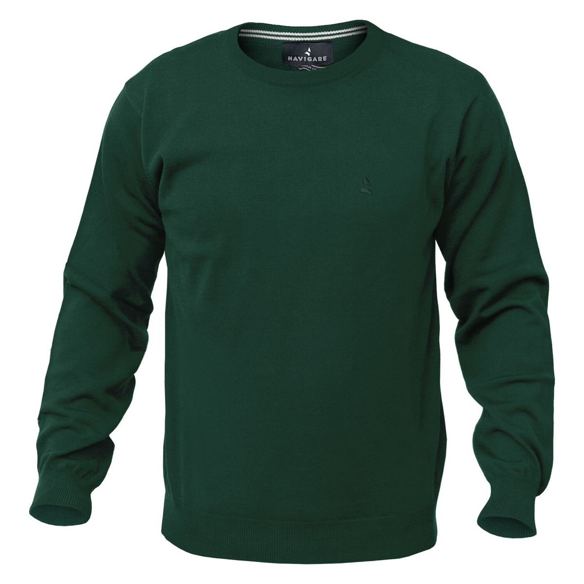 Maglione Girocollo Navigare In Misto Lana, Idrorepellente - Taglio Classico, Comodo E Versatile