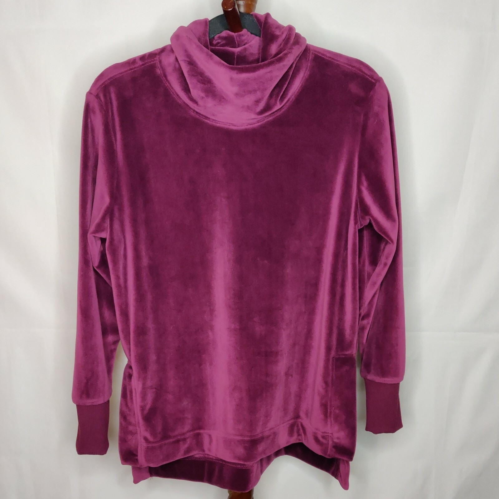 pullover sweatshirt purple cowl neck 