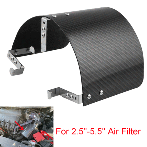 2.5"-5.5" Universal Stainless Steel Car Cold Air Intake Filter Cover Heat Shield - Picture 1 of 6
