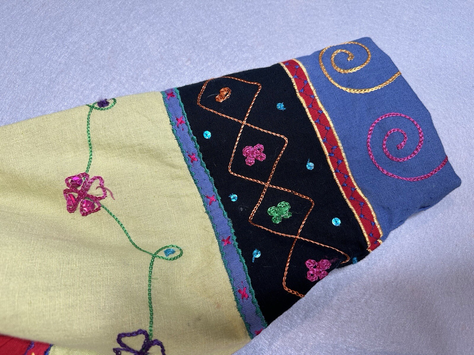 New Direction Patchwork Jacket Large Linen Blend … - image 15