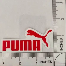 PUMA Red Waterproof Vinyl Logo Decal Sticker 3"x1.5"