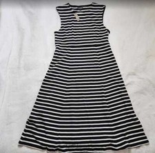New women's J Crew cap sleeve knit midi dress in stripe