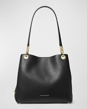Michael Michael Kors  Kensington Pebbled Large Shoulder Tote Black