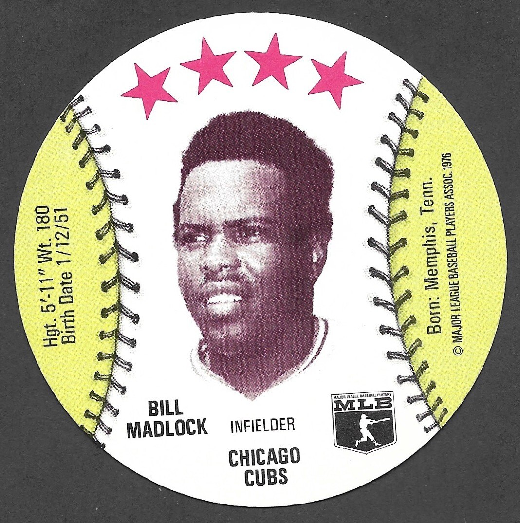 1976 BUCKMANS MSA DISCS Bill Madlock CHICAGO CUBS NMMINT A eBay