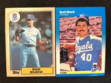 MLB - Bud Black 1987 Topps & 1987 Fleer Baseball - Royals