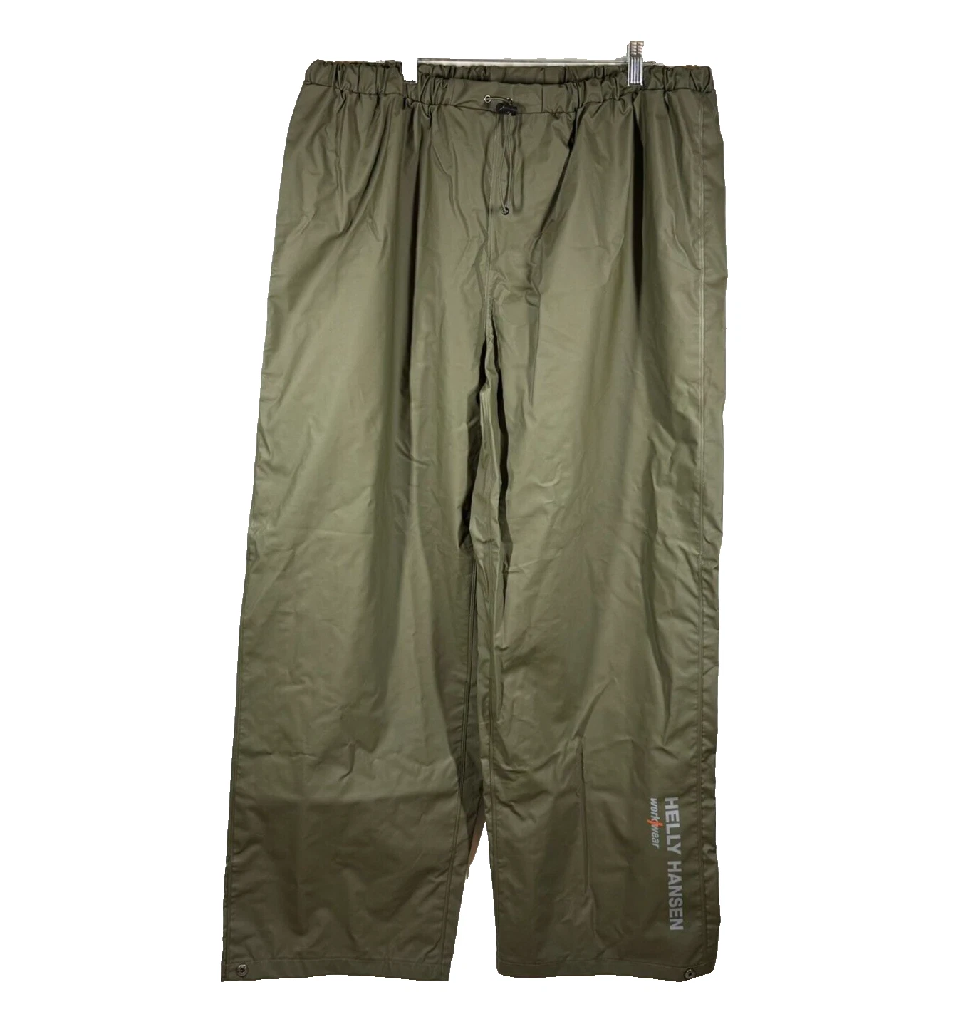 Helly Hanson Workwear Waterproof Pants Mens 3XL Army Green Fishing Boating Thick