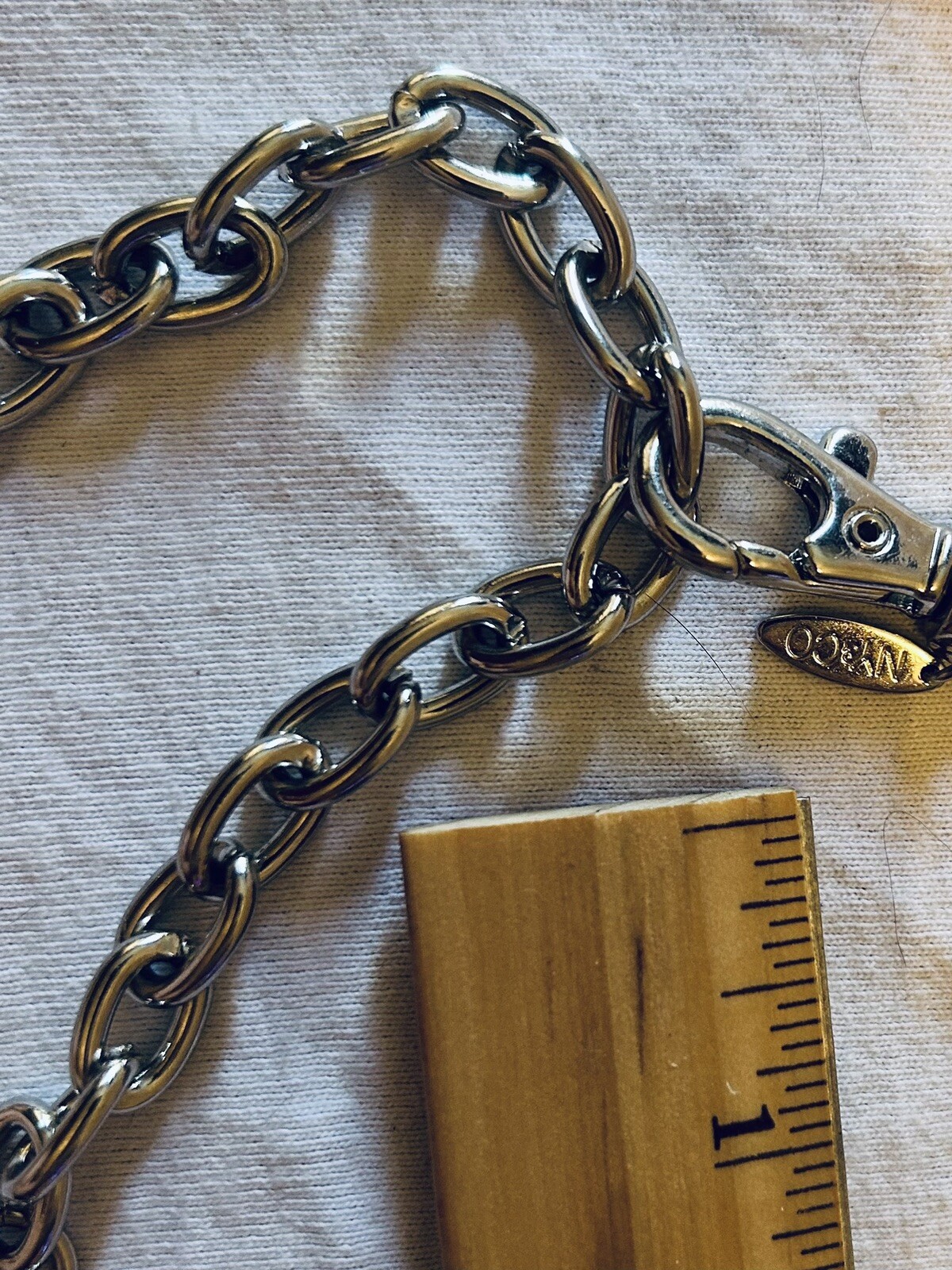 NY & Co Chain Rectangular Link Silver Tone Adjust… - image 3