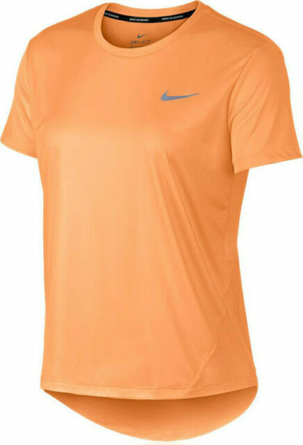 nike miler orange t shirt