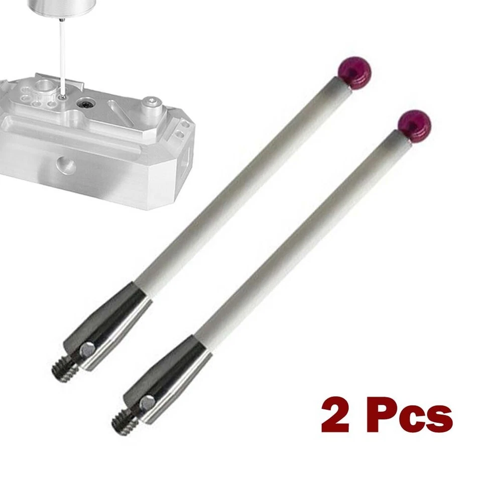 2Pcs for Renishaw A-5000-3712 CMM Probe Stylus 100mm Ceramic Stem-6mm Ball Tip