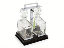 Tantalus Karaffen Kristallkaraffen ART DECO ca. 1920 PARIS Jaques Adnet