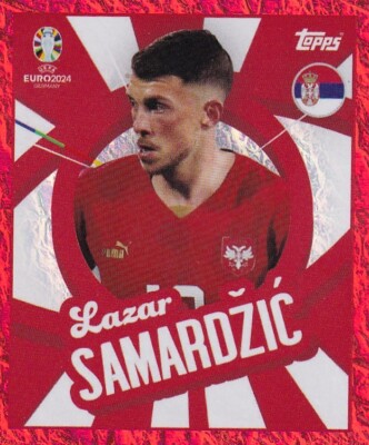 Topps UEFA Euro 2024 Sticker Swiss Edition SRB PTW Lazar Samardžić