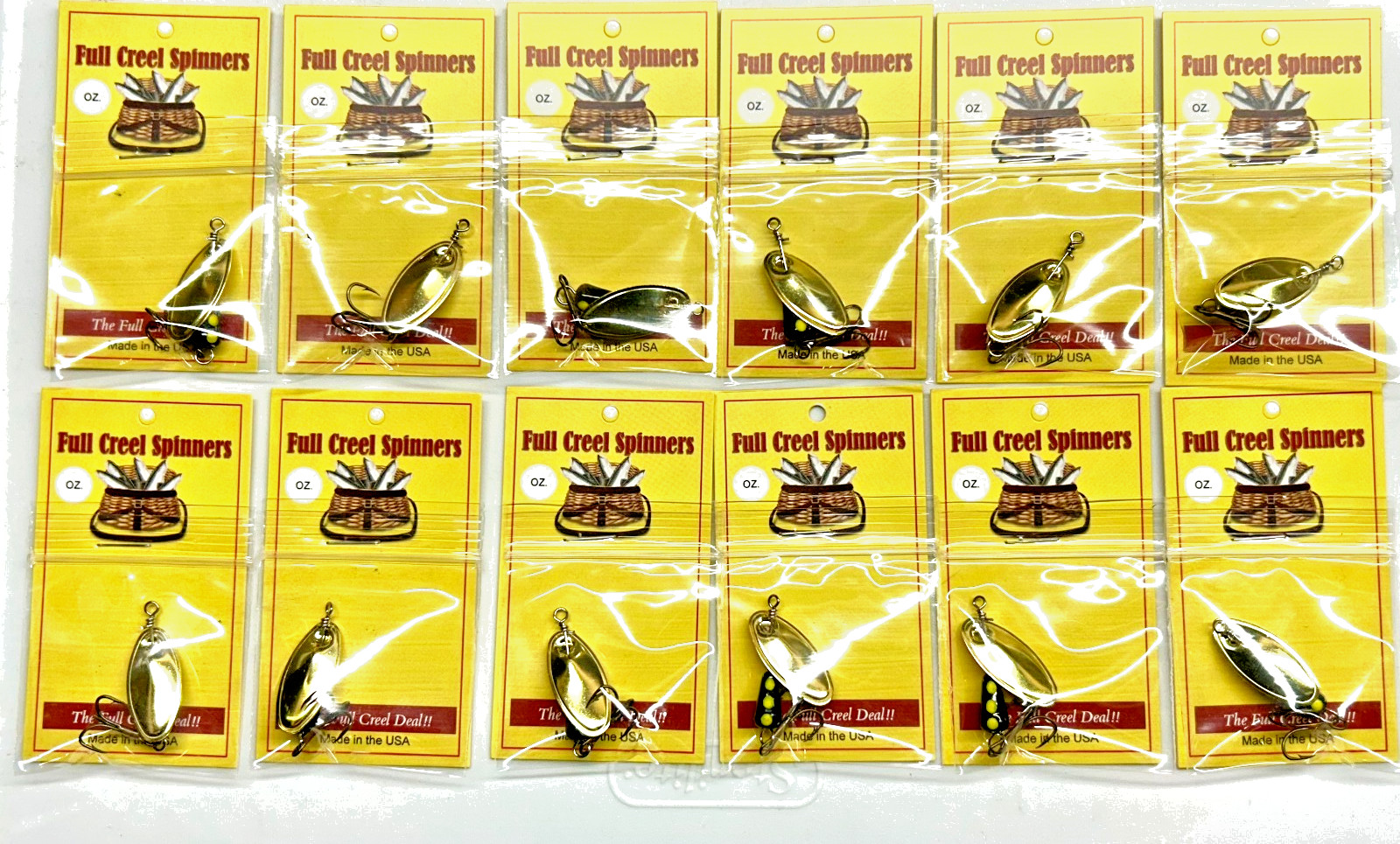 Best Quality Inline Fishing Spinners American Made Black Yellow Dots 3/32oz USA - Image 3