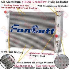 Aluminum 3 Row Radiator For 1997-2004 Chevrolet Chevy Corvette 2-Door 5.7L V8 AT