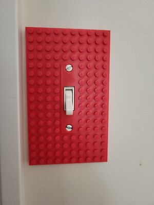 2 Pack Light Switch Cover Compatible with Lego bricks, Kids Room Wall Plate