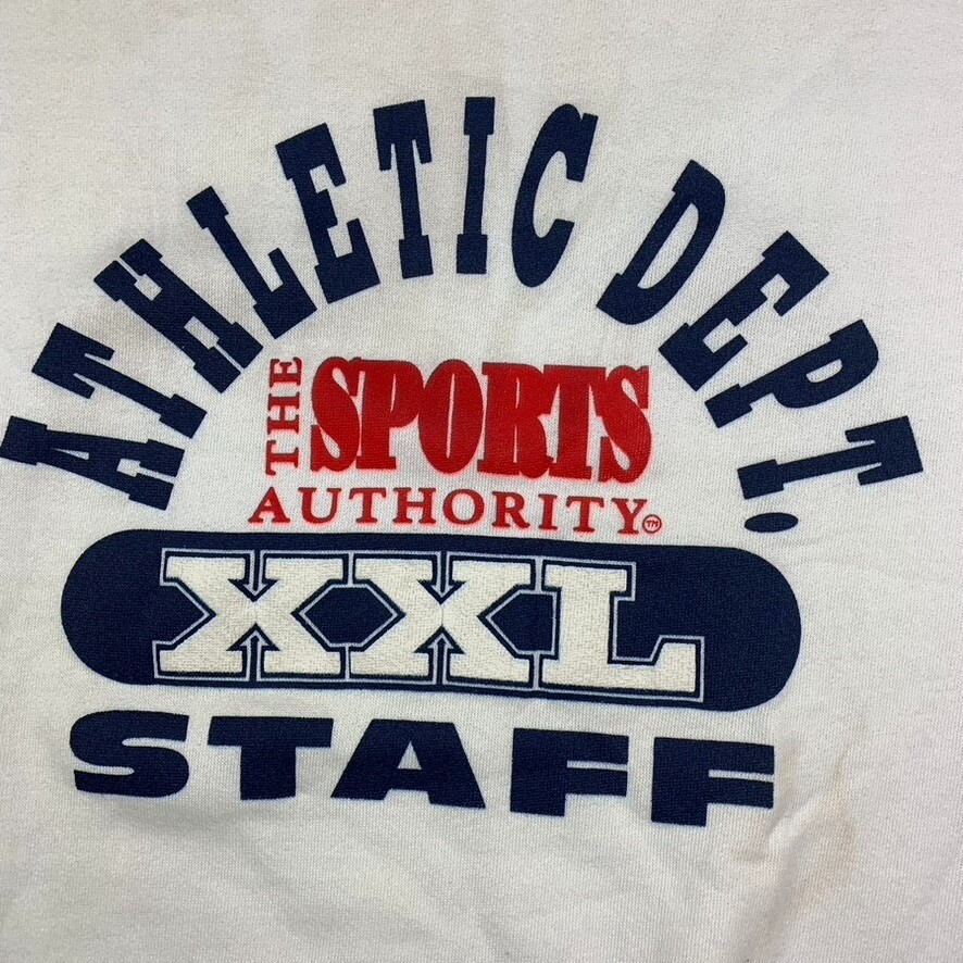 VTG The Sports Authority Staff  Spell Out Sweatshirt White • USA • Large image 2