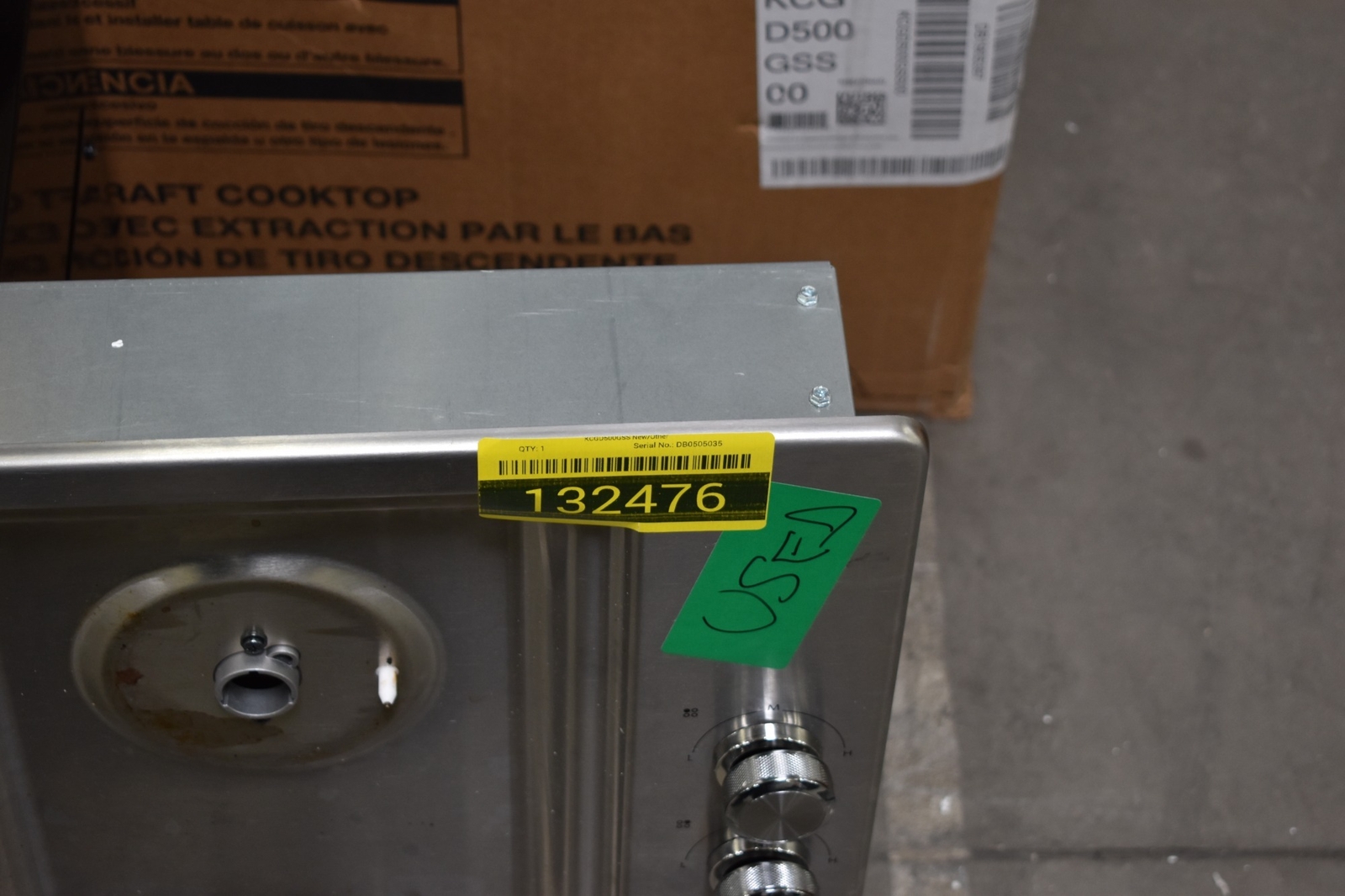 KitchenAid KCGD500GSS 30" Stainless 4 Burner Downdraft Gas Cooktop 132476 eBay