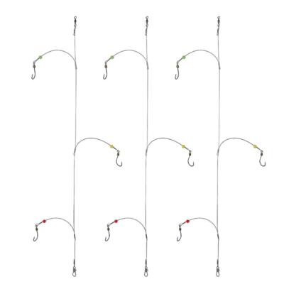 Fishing Hook Line Stainless Steel Fishing Rigs Wire Leader with Rolling ...