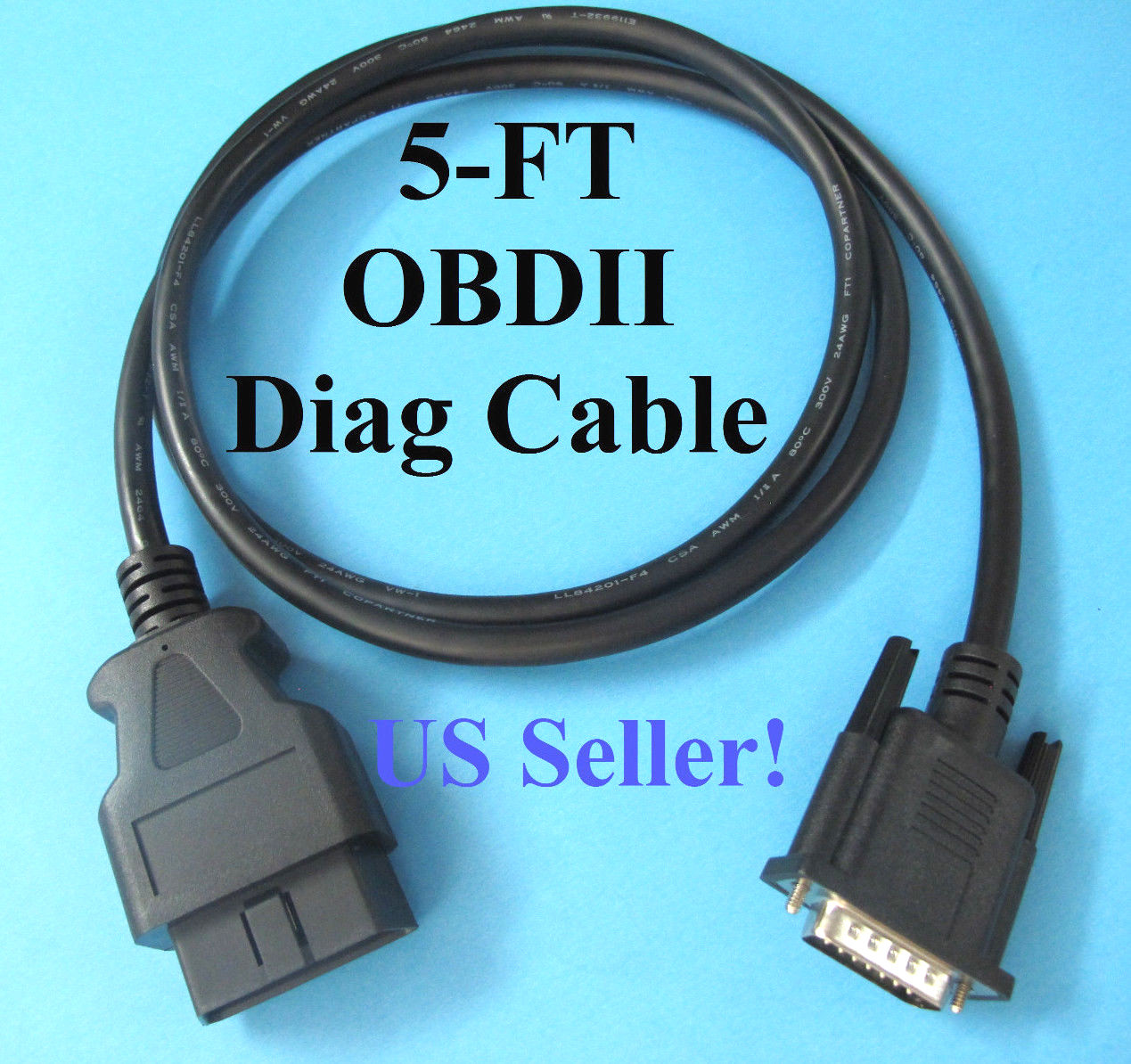 NEW Heavy Duty OBD2 OBDII Main Data Cable for REPLAITZ QM008 Scanner Code Reader-image