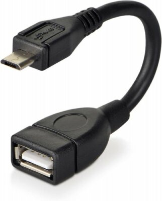 Donzo Micro USB to USB Adapter Cable Extension Black AVT91475, NEW